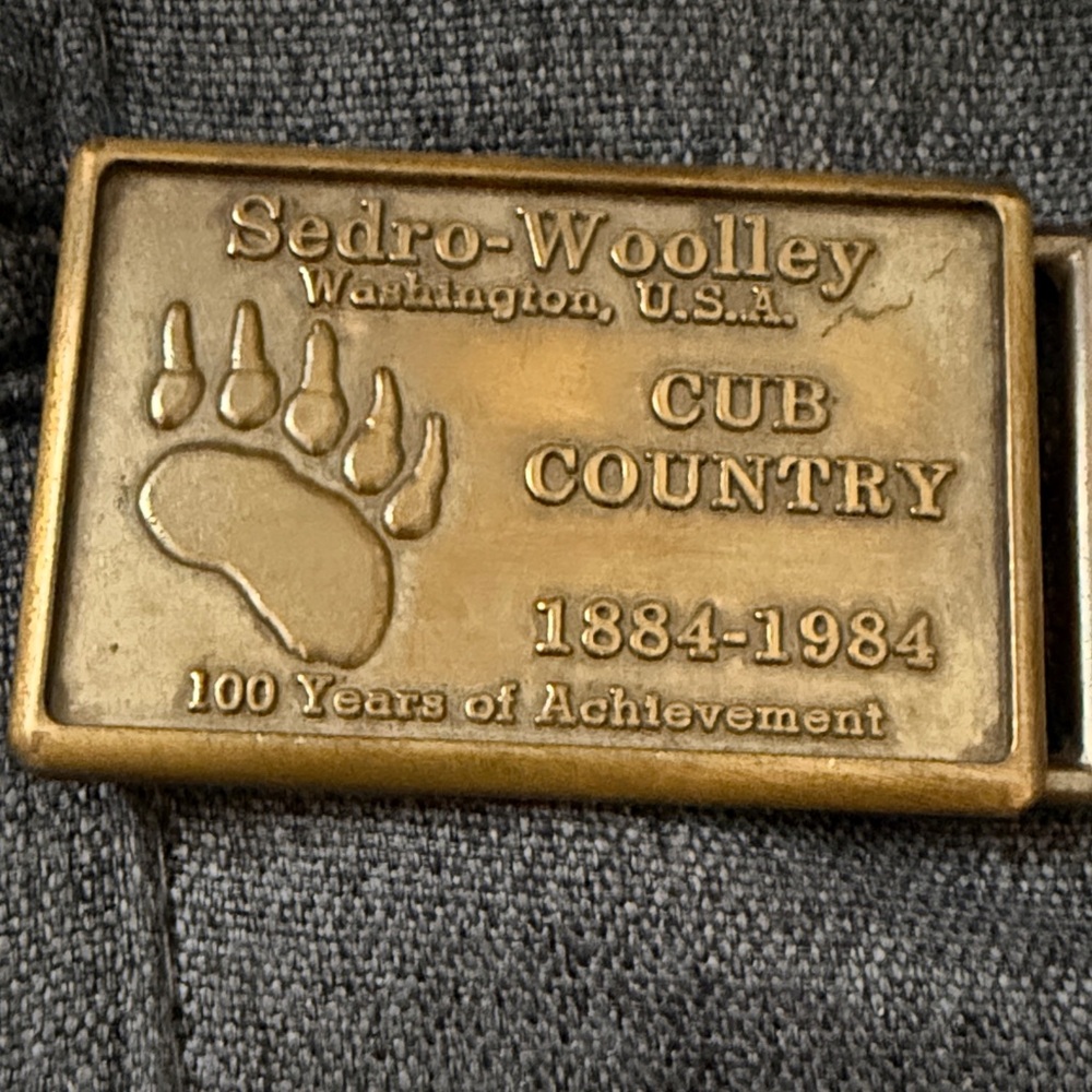Sedro-Woolley Commemorative Brass Belt Buckle